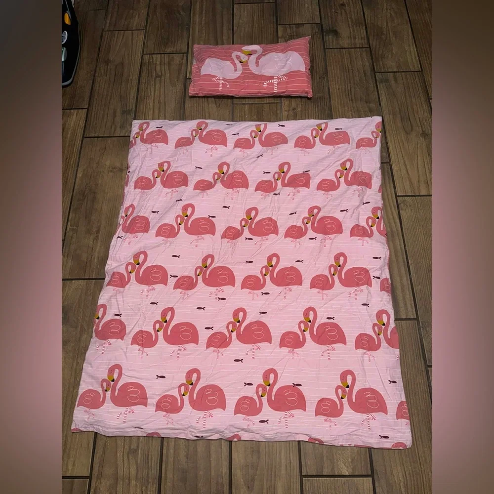 Ikea Rorande Duvet Cover/Pillowcase Flamingo lap quilt & 3 pillows